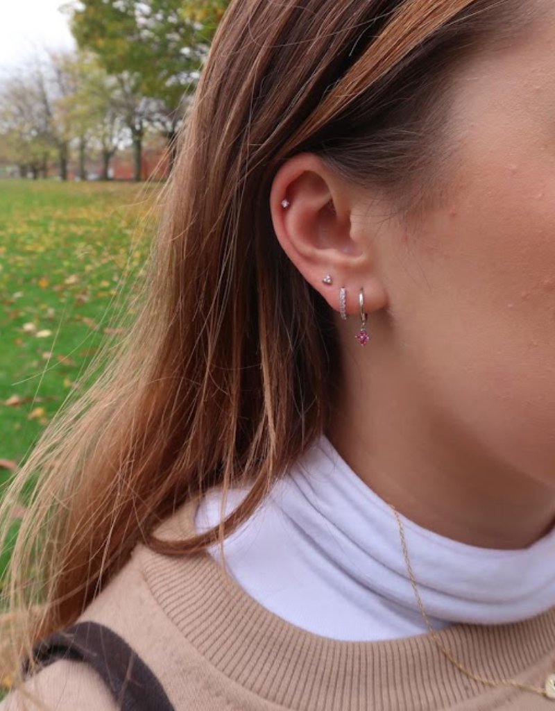 Everyday Ear Party Pink/Silver - Smoothie London - Sterling Silver