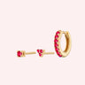 Everyday Ear Party Ruby/Gold - Smoothie London - Sterling Silver