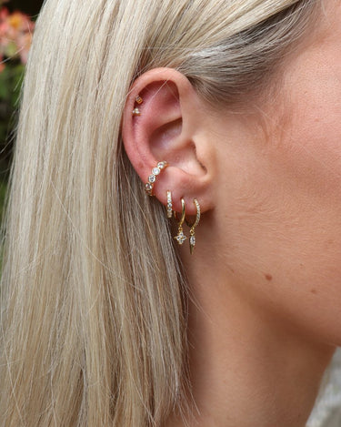 White gold sales ear piercing