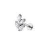 Falling Leaf Flatback Silver - Smoothie London - Titanium