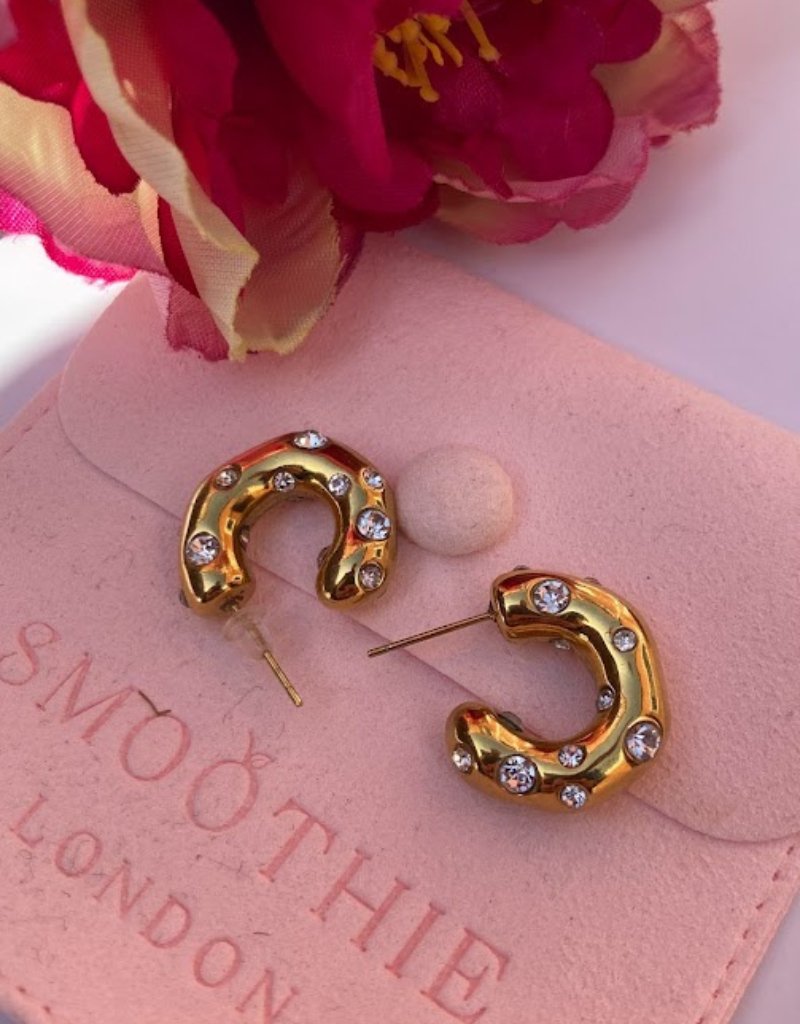 Leopard Embellished Hoops - Smoothie London - Smoothie London