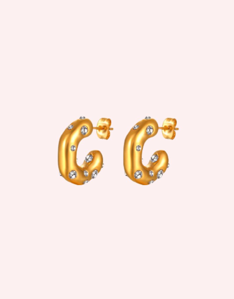 Leopard Embellished Hoops - Smoothie London - Smoothie London