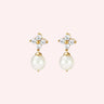 Lucky charm pearl studs gold - Smoothie London - Sterling Silver
