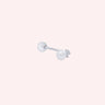 Pearl Crystal Stud - Silver - Smoothie London - Sterling Silver