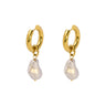 Portobello Pearl Hoops - Smoothie London - Stainless Steel