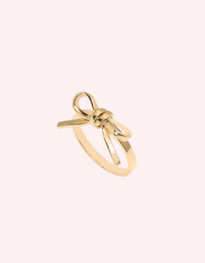 Put A Bow On It Ring Gold - Smoothie London - Sterling Silver