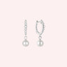 Ritz Pearl Hoops Silver - Smoothie London - Sterling Silver